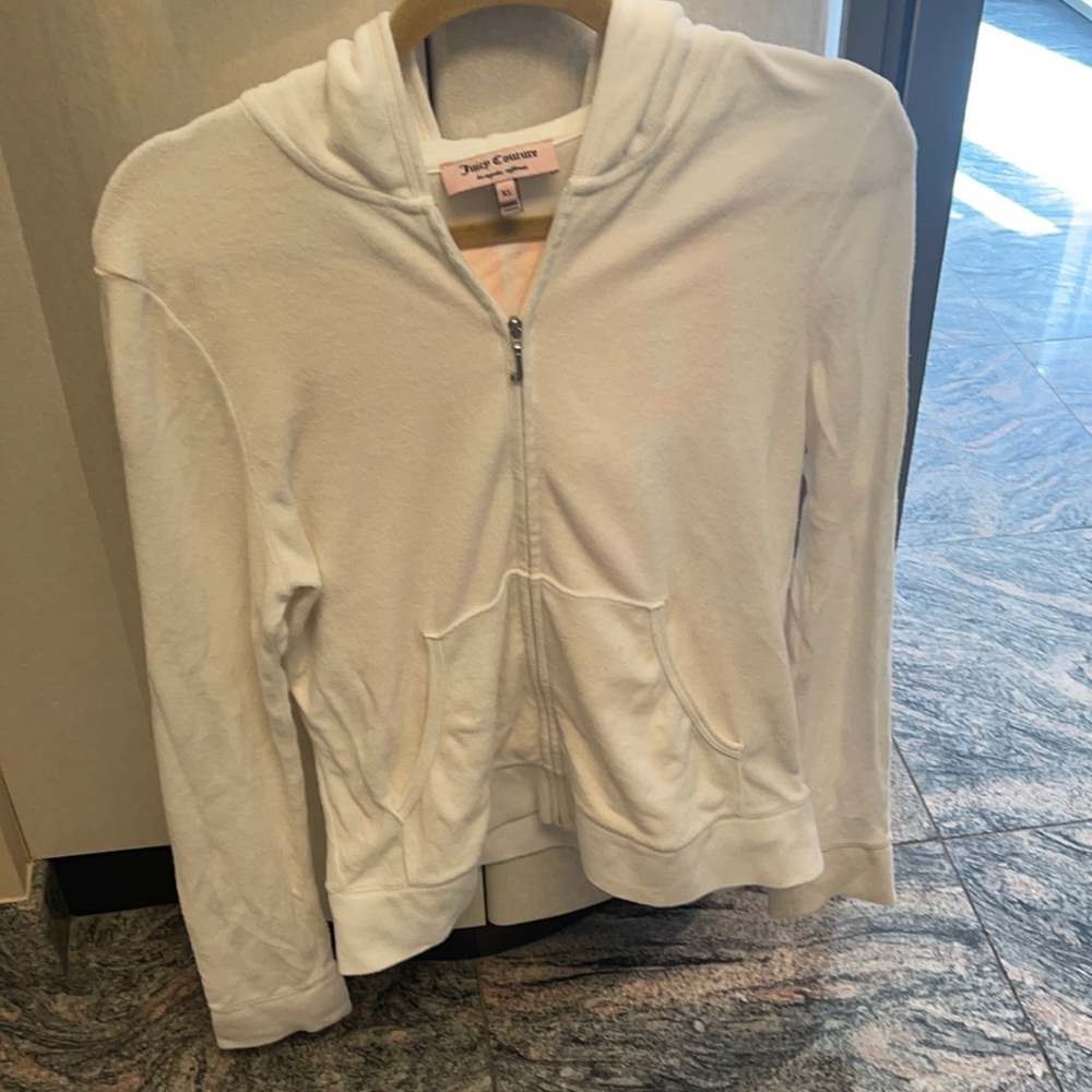 Juicy couture white and bright orange sweat suit